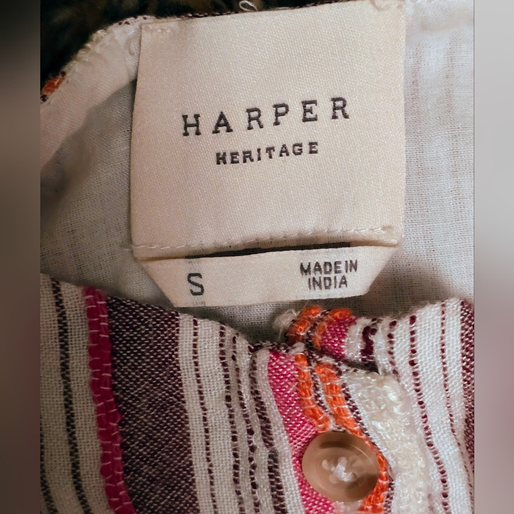 Harper Heritage Button Down Striped Maxi Dress - Picture 9 of 9